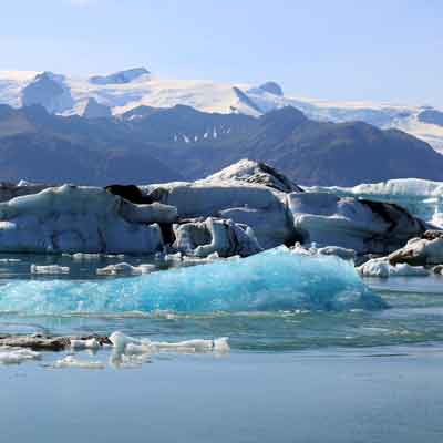J&ouml;kuls&aacute;rl&oacute;n Lagune unterschiedliche Schollen